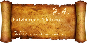Holzberger Adrienn névjegykártya